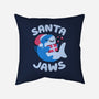 Santa Jaws Xmas Shark-None-Removable Cover w Insert-Throw Pillow-tobefonseca