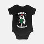 Merry Trashmas Xmas Raccoon-Baby-Basic-Onesie-tobefonseca