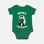 Merry Trashmas Xmas Raccoon-Baby-Basic-Onesie-tobefonseca