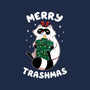 Merry Trashmas Xmas Raccoon-Womens-V-Neck-Tee-tobefonseca