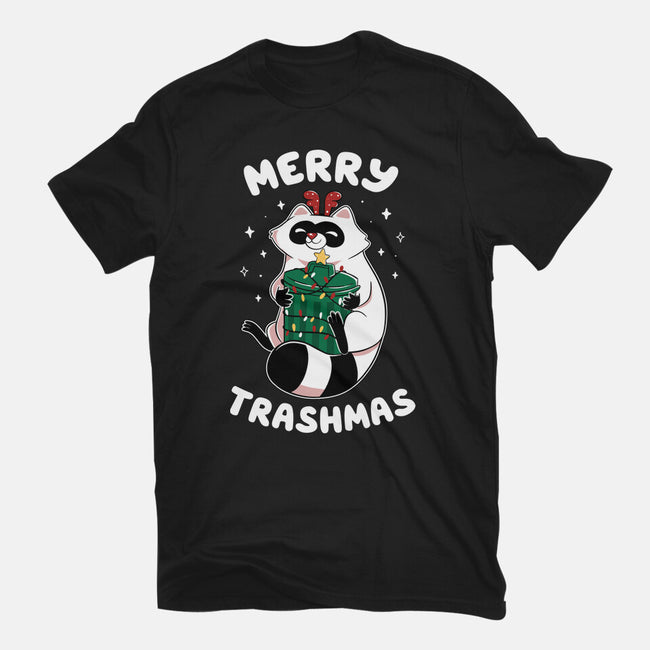 Merry Trashmas Xmas Raccoon-Mens-Heavyweight-Tee-tobefonseca