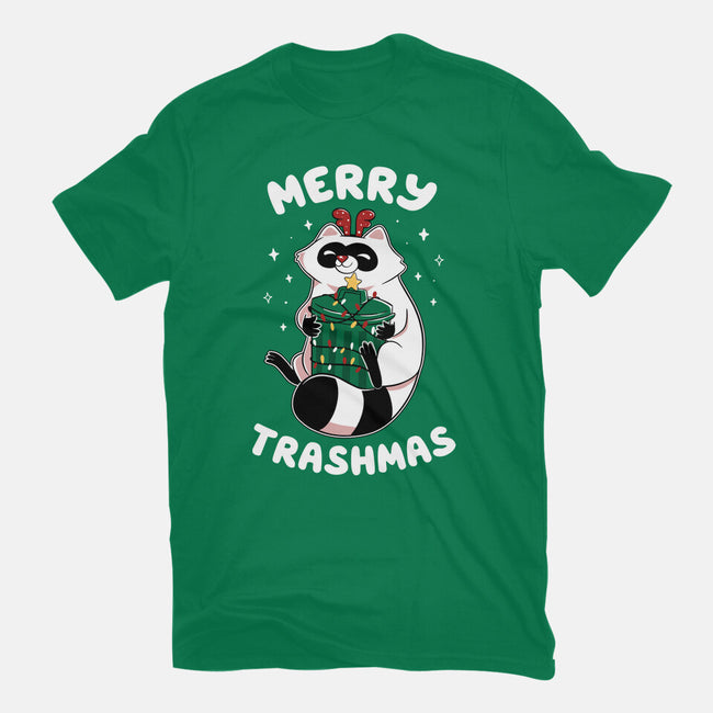 Merry Trashmas Xmas Raccoon-Mens-Heavyweight-Tee-tobefonseca