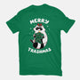 Merry Trashmas Xmas Raccoon-Womens-Basic-Tee-tobefonseca