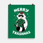 Merry Trashmas Xmas Raccoon-None-Matte-Poster-tobefonseca