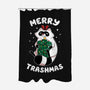 Merry Trashmas Xmas Raccoon-None-Polyester-Shower Curtain-tobefonseca