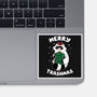 Merry Trashmas Xmas Raccoon-None-Glossy-Sticker-tobefonseca