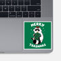 Merry Trashmas Xmas Raccoon-None-Glossy-Sticker-tobefonseca