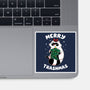 Merry Trashmas Xmas Raccoon-None-Glossy-Sticker-tobefonseca