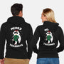 Merry Trashmas Xmas Raccoon-Unisex-Zip-Up-Sweatshirt-tobefonseca