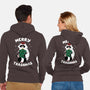 Merry Trashmas Xmas Raccoon-Unisex-Zip-Up-Sweatshirt-tobefonseca