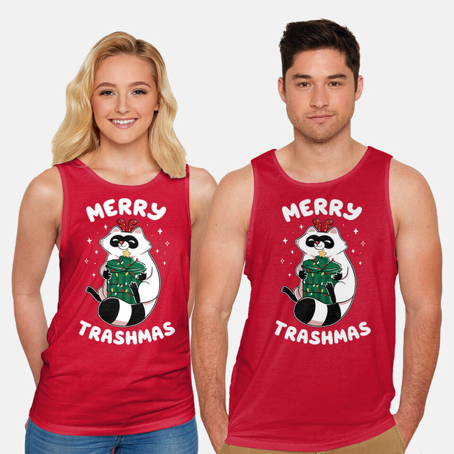 Merry Trashmas Xmas Raccoon-Unisex-Basic-Tank-tobefonseca