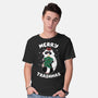 Merry Trashmas Xmas Raccoon-Mens-Basic-Tee-tobefonseca