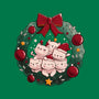 Kitty Garland Cat Christmas-Womens-Basic-Tee-tobefonseca