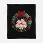 Kitty Garland Cat Christmas-None-Fleece-Blanket-tobefonseca