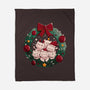 Kitty Garland Cat Christmas-None-Fleece-Blanket-tobefonseca