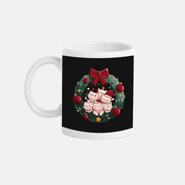 Kitty Garland Cat Christmas-None-Mug-Drinkware-tobefonseca