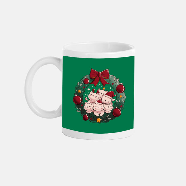 Kitty Garland Cat Christmas-None-Mug-Drinkware-tobefonseca