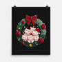 Kitty Garland Cat Christmas-None-Matte-Poster-tobefonseca