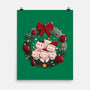 Kitty Garland Cat Christmas-None-Matte-Poster-tobefonseca