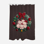 Kitty Garland Cat Christmas-None-Polyester-Shower Curtain-tobefonseca