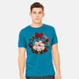 Kitty Garland Cat Christmas-Mens-Heavyweight-Tee-tobefonseca