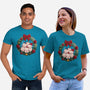 Kitty Garland Cat Christmas-Unisex-Basic-Tee-tobefonseca