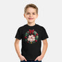 Kitty Garland Cat Christmas-Youth-Basic-Tee-tobefonseca