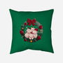 Kitty Garland Cat Christmas-None-Removable Cover w Insert-Throw Pillow-tobefonseca