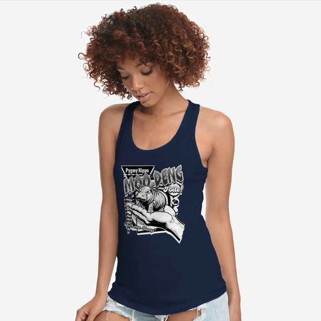 Pygmy Hippo Queen-Womens-Racerback-Tank-palmstreet