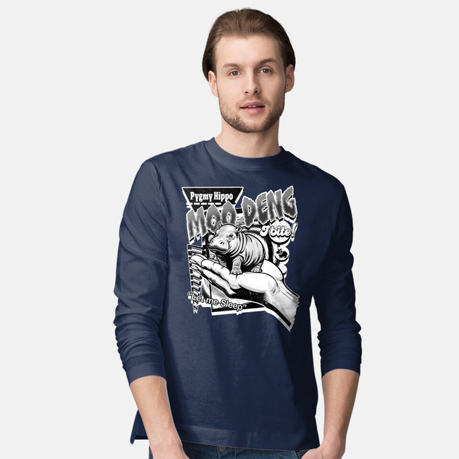 Pygmy Hippo Queen-Mens-Long Sleeved-Tee-palmstreet