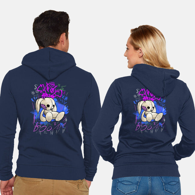 Jinx Bunny-Unisex-Zip-Up-Sweatshirt-fanfabio