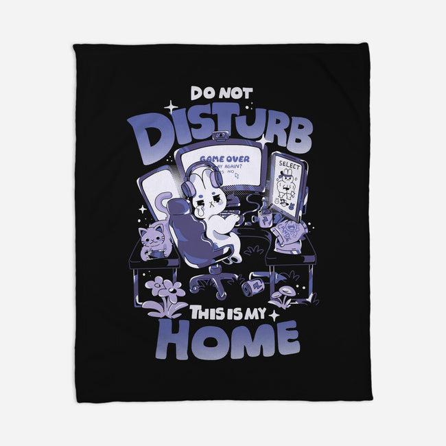 Do Not Disturb Gamer Bunny-None-Fleece-Blanket-yumie