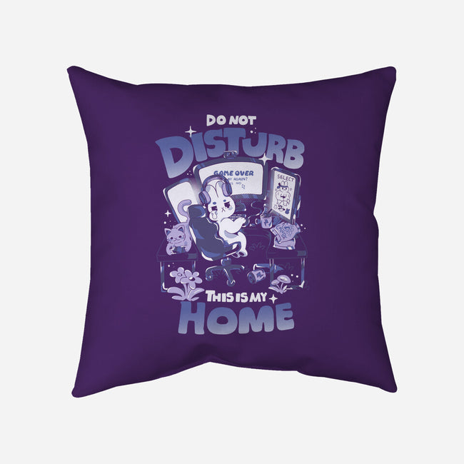 Do Not Disturb Gamer Bunny-None-Removable Cover w Insert-Throw Pillow-yumie