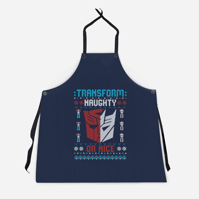 Transform Naughty Or Nice-Unisex-Kitchen-Apron-NMdesign