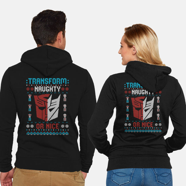 Transform Naughty Or Nice-Unisex-Zip-Up-Sweatshirt-NMdesign