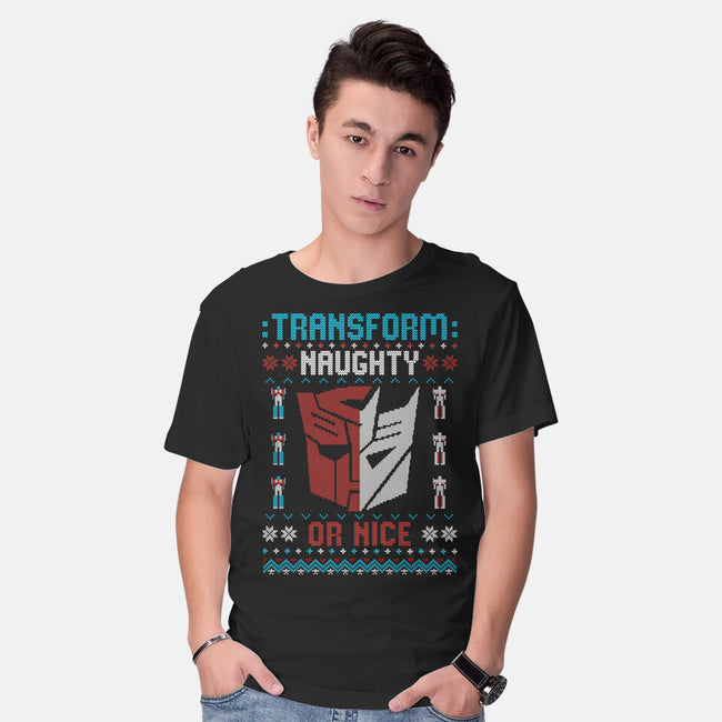 Transform Naughty Or Nice-Mens-Basic-Tee-NMdesign