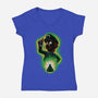 Green Bro Racing-Womens-V-Neck-Tee-rmatix