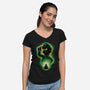 Green Bro Racing-Womens-V-Neck-Tee-rmatix