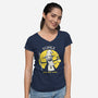 Science Has The Solutions-Womens-V-Neck-Tee-Wenceslao A Romero