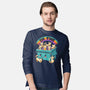 Dumpster On Fire I'm Fine Cat-Mens-Long Sleeved-Tee-worlddominationforcats