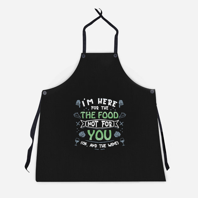 Here For The Food-Unisex-Kitchen-Apron-NMdesign