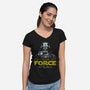 Here By Force-Womens-V-Neck-Tee-NMdesign