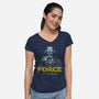 Here By Force-Womens-V-Neck-Tee-NMdesign