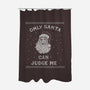 Only Santa Can Judge Me-None-Polyester-Shower Curtain-kg07