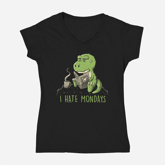 I Hate Mondays-Womens-V-Neck-Tee-koalastudio