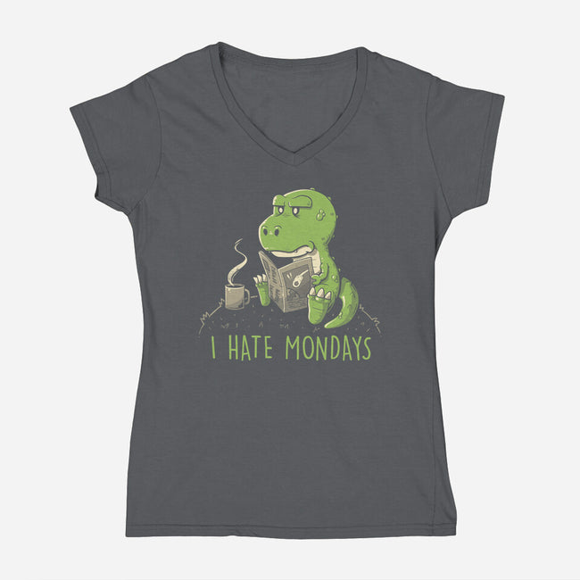 I Hate Mondays-Womens-V-Neck-Tee-koalastudio