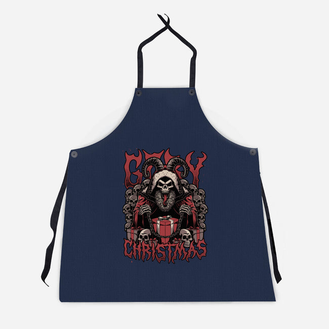 Gory Christmas Krampus-Unisex-Kitchen-Apron-Studio Mootant