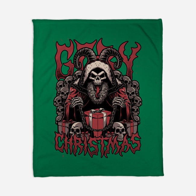 Gory Christmas Krampus-None-Fleece-Blanket-Studio Mootant