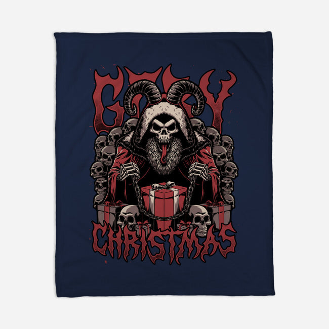 Gory Christmas Krampus-None-Fleece-Blanket-Studio Mootant