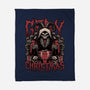 Gory Christmas Krampus-None-Fleece-Blanket-Studio Mootant